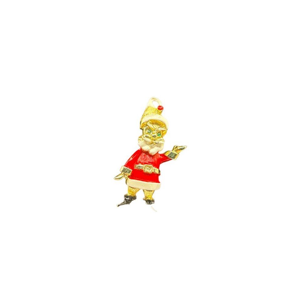 Vintage Goldtone Santa Claus Pin Brooch 2 inch